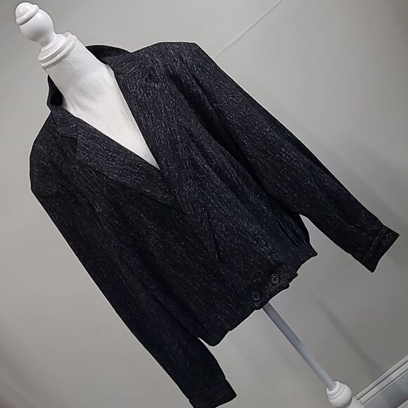 Vintage woolen Touch 2 button tuxedo style jacket - Picture 1 of 11